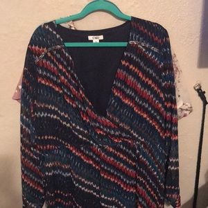 Maxi with fun pattern and elastic empire waist.